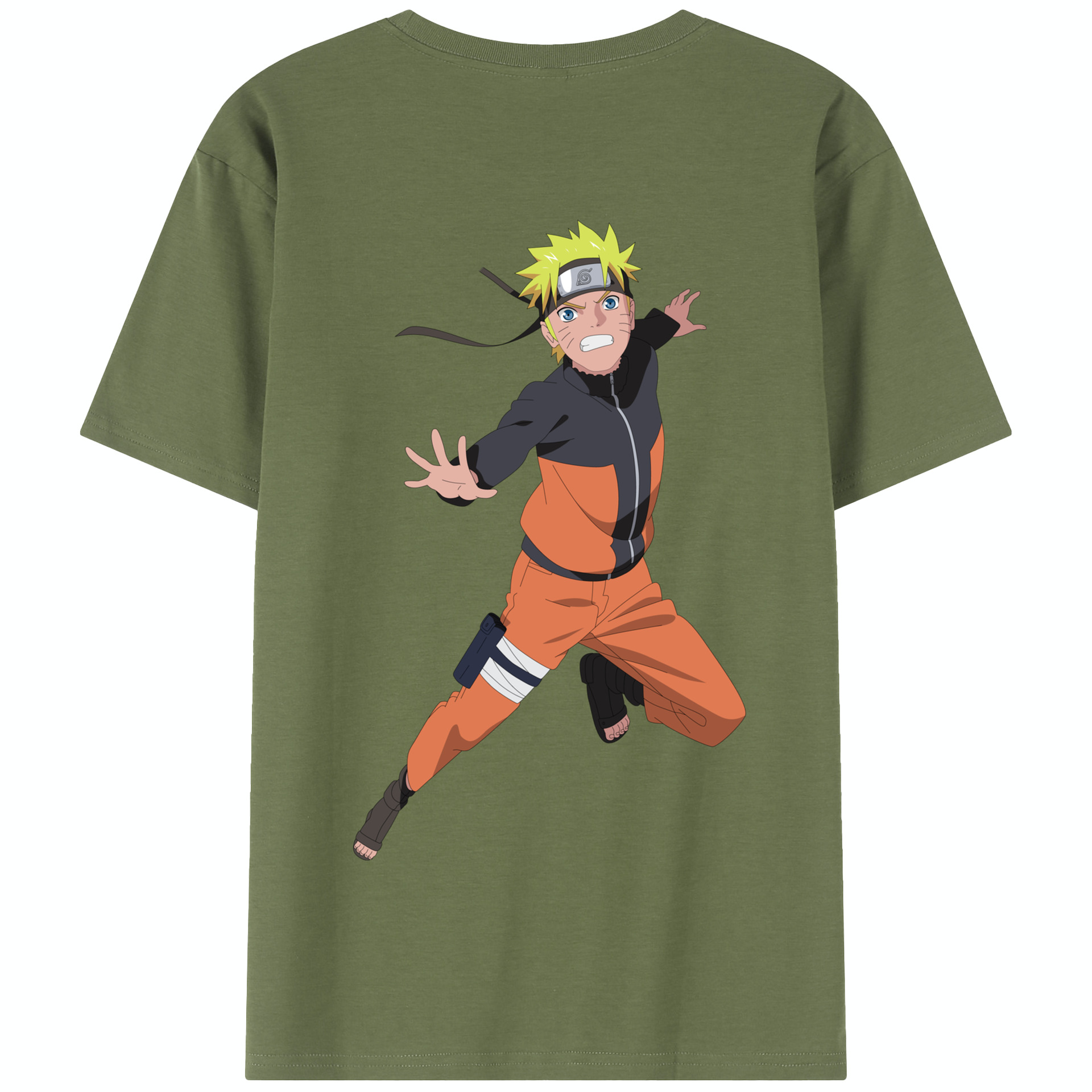 （画像用） NARUTO -ナルト- うずまき ナルト Uzumaki Naruto 綿100％半袖Tシャツ（背面プリント）